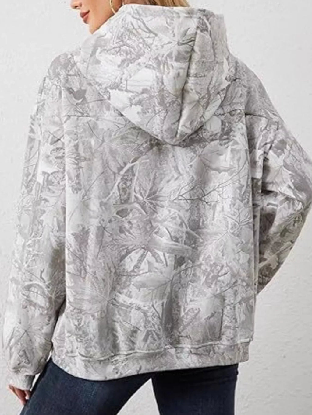 Full Size Kangaroo Pocket Long Sleeve Hoodie Plus Size - CasaMontevia