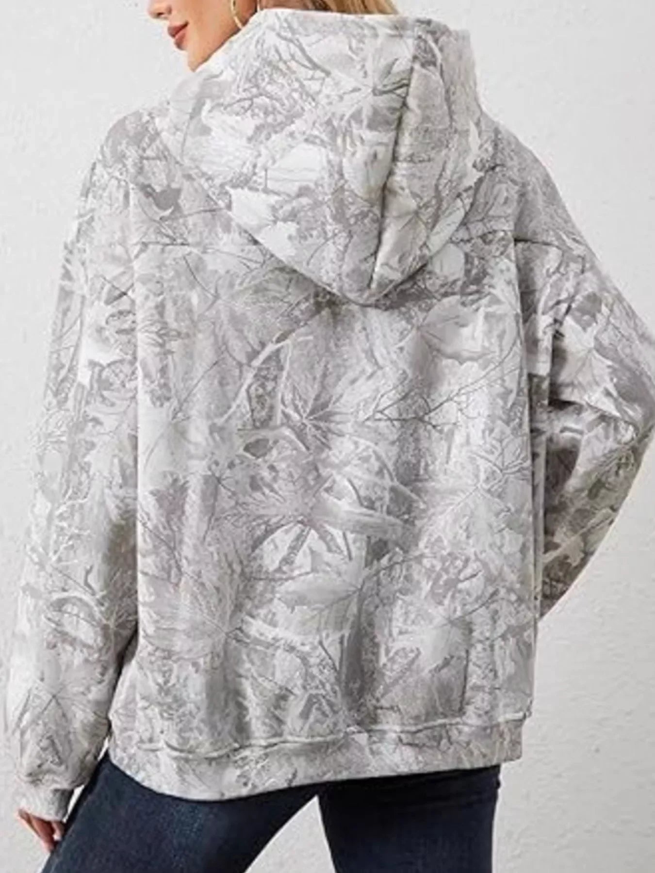 Full Size Kangaroo Pocket Long Sleeve Hoodie Plus Size - CasaMontevia