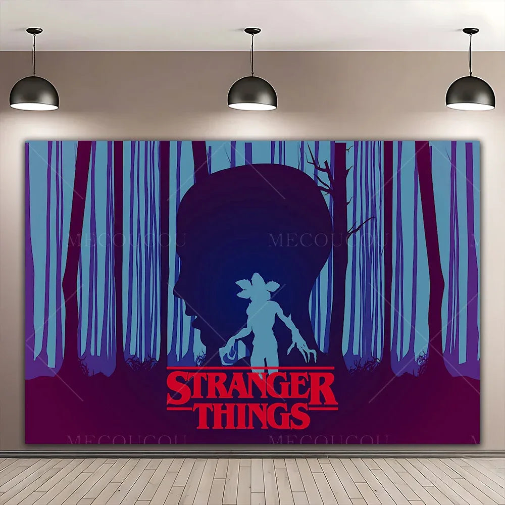 Stranger Things Theme Banner Background – Wall Decoration Poster for Children’s Birthday Party, Gift Arrangement & Photography Backdrop - CasaMontevia