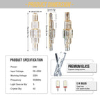 LUVODI Modern Crystal Wall Lamp 3-Layer Wall Crystal Sconce Light E14 Led Corn Lights