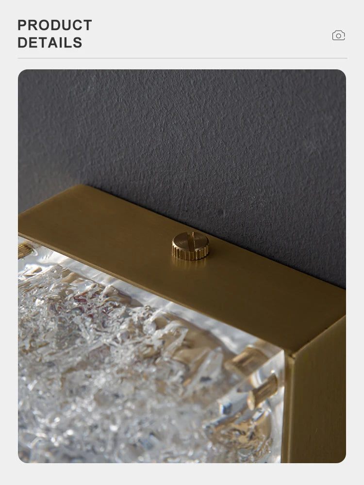Italian Luxury Crystal Wall Lamp For Bedroom Living Room Hallway Glass Copper Gold Bedside LED Sconce Lighting Fixtures
