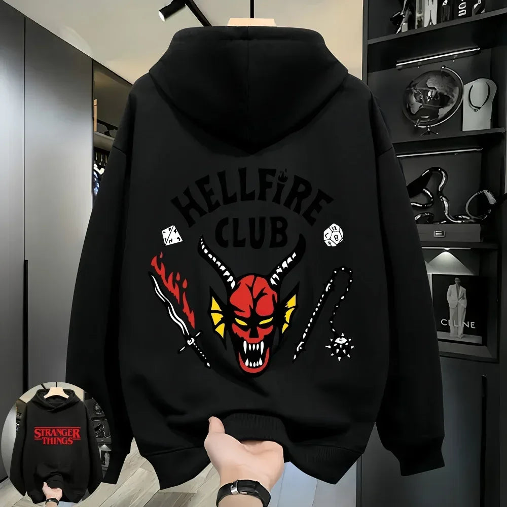 Stranger Things 2026 Hellfire Club Monster Sweatshirt - Matching Family & Couples Trendy Printed Hoodie - CasaMontevia