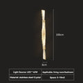 Italian Luxury Crystal Wall Lamp For Living Room Bedroom Home Hallway Long Gold Bedside LED LIghts Room Decoration Wall Light