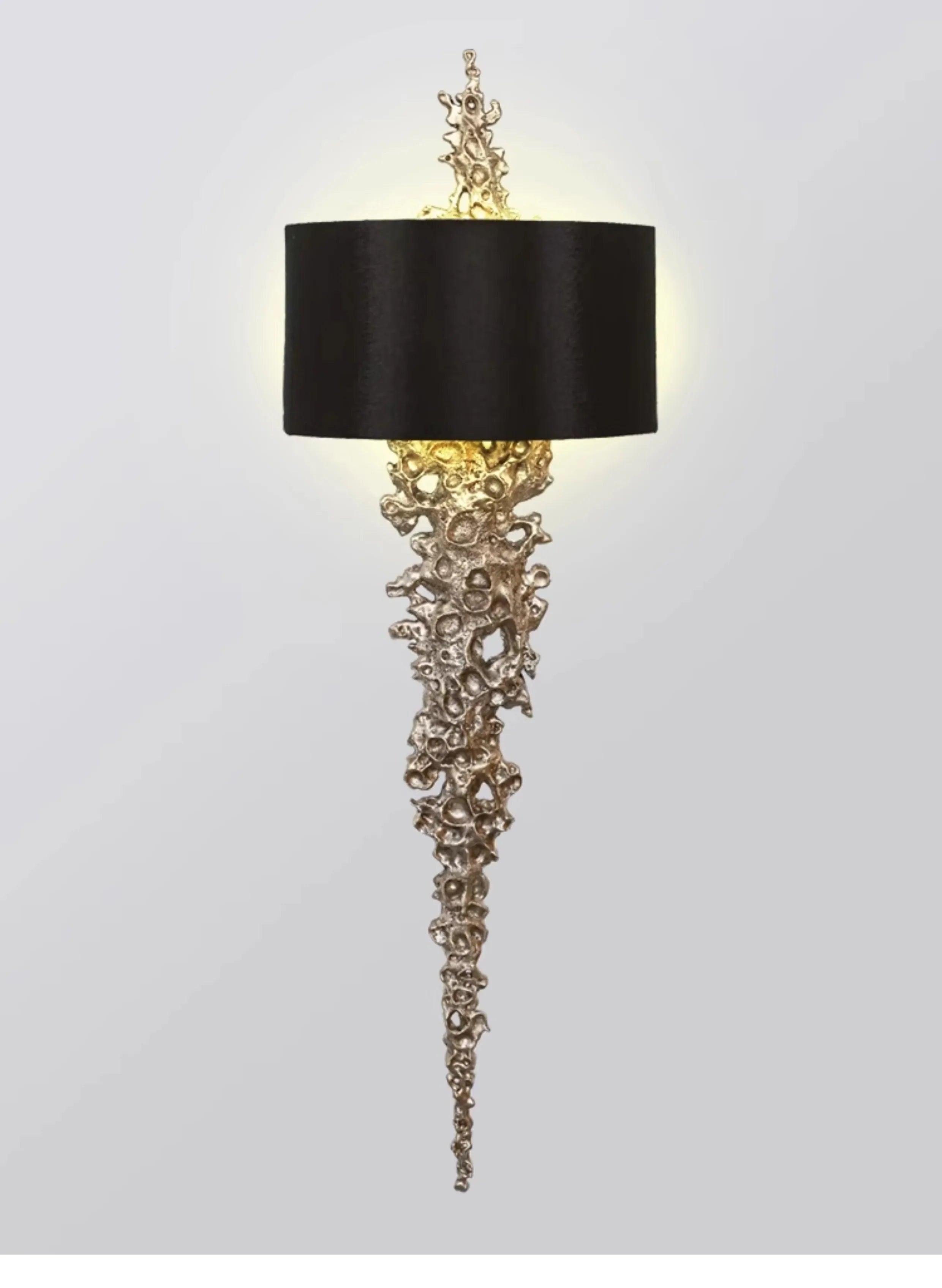 Long Brass Wall Lamp With Mercerized Cloth Cover For Bedroom Living Room Corridor Aisle Postmodern Copper Wall Sconce