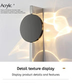 Modern Rotatable LED Wall Sconce – Stainless Steel Corrugated Design