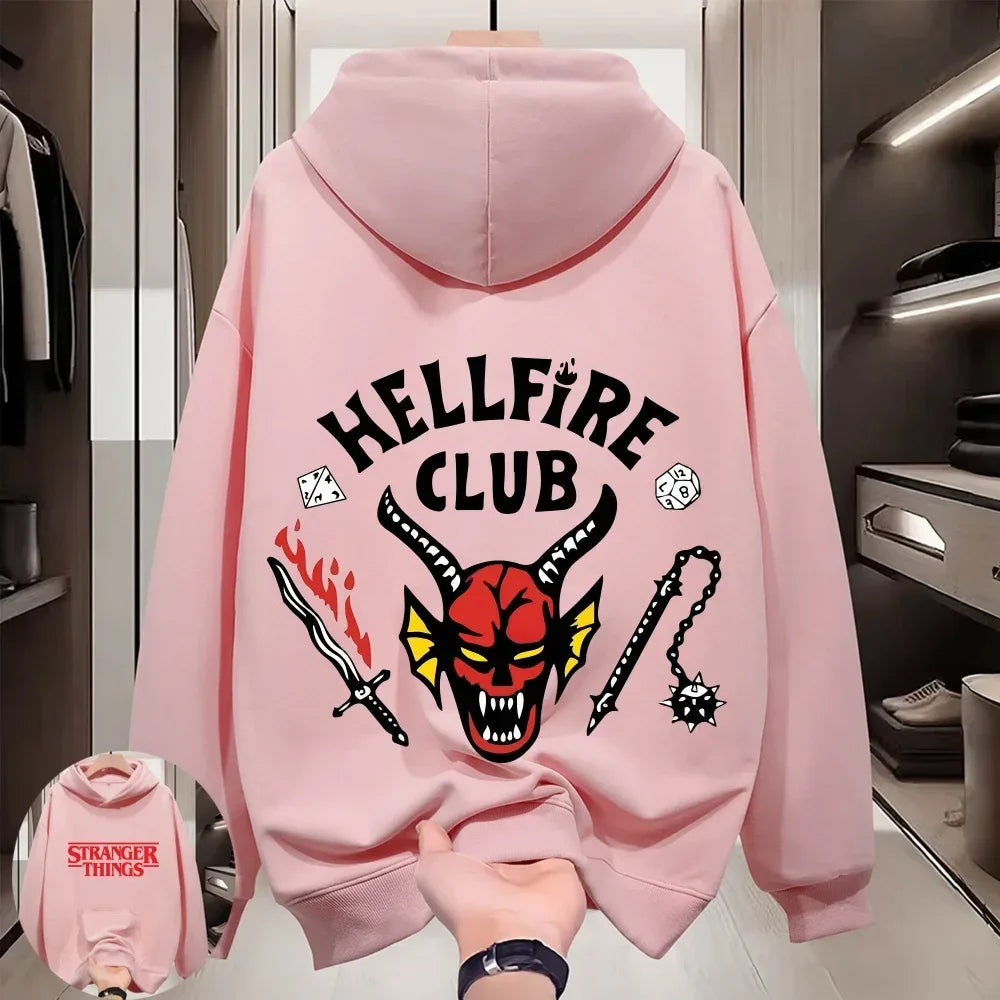Stranger Things 2026 Hellfire Club Monster Sweatshirt - Matching Family & Couples Trendy Printed Hoodie - CasaMontevia