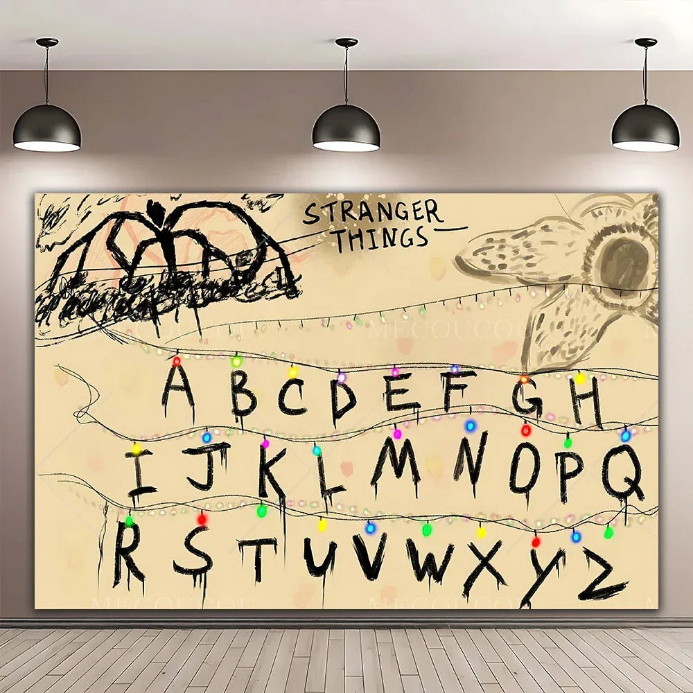 Stranger Things Theme Banner Background – Wall Decoration Poster for Children’s Birthday Party, Gift Arrangement & Photography Backdrop - CasaMontevia