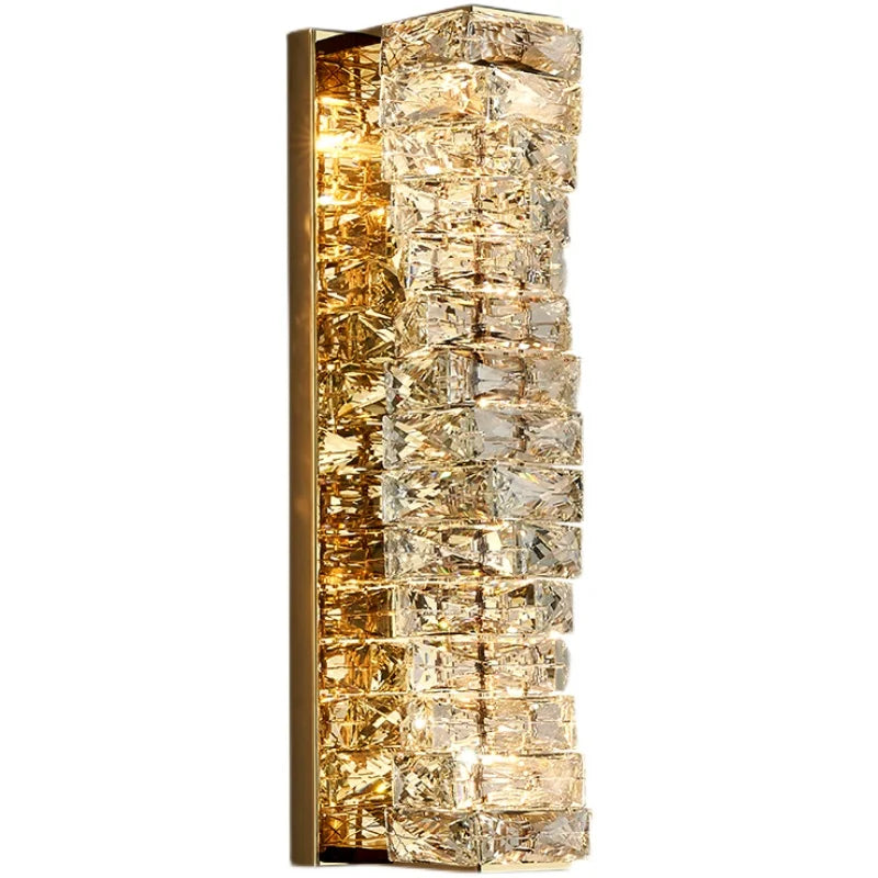 Luxury K9 Crystal Wall Lamp Sconce Modern LED Light Fixture For Bedside Living Room Aisle Background Hote Decor Lihghting Lustre