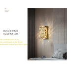 Luxury K9 Crystal Wall Lamp Sconce Modern LED Light Fixture For Bedside Living Room Aisle Background Hote Decor Lihghting Lustre