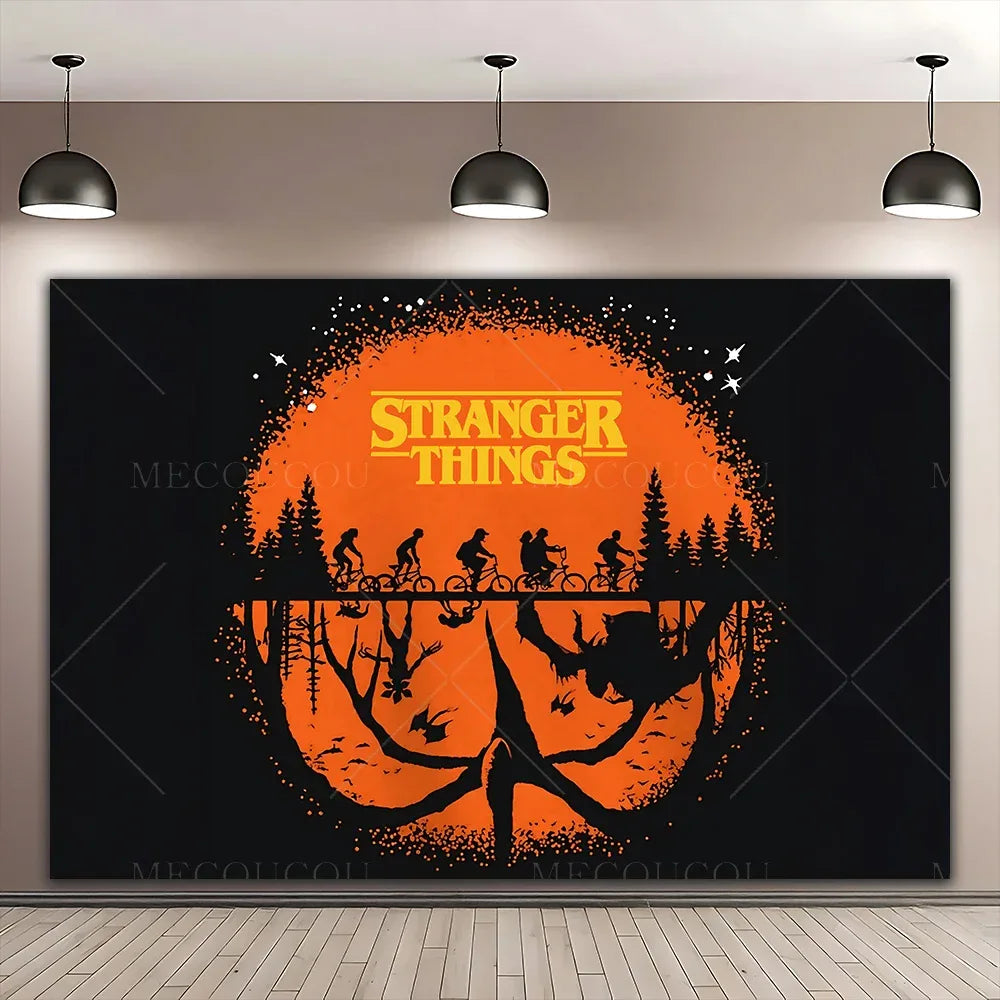 Stranger Things Theme Banner Background – Wall Decoration Poster for Children’s Birthday Party, Gift Arrangement & Photography Backdrop - CasaMontevia