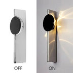 Modern Rotatable LED Wall Sconce – Stainless Steel Corrugated Design