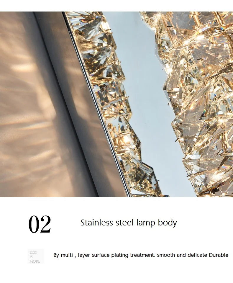 Luxury K9 Crystal Wall Lamp Sconce Modern LED Light Fixture For Bedside Living Room Aisle Background Hote Decor Lihghting Lustre