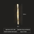 Luxury Italian Crystal Wall Sconce LED Light - Modern Gold Bedside Lamp for Living Room, Bedroom, Hallway Decor