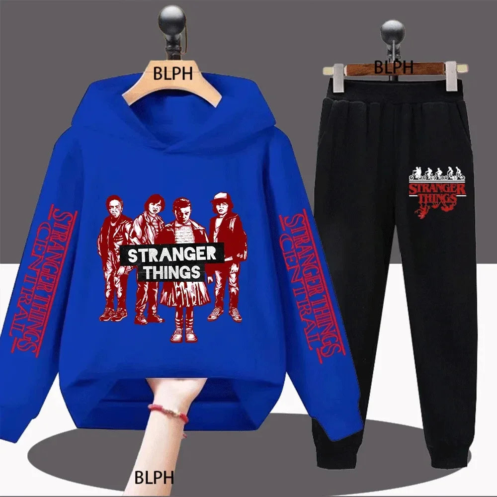Stylish Stranger Things Kids Hoodie Set, Trendy Graphic Pullover with Cool Design for Boys/Girls Perfect for Casual Wear and Fan - CasaMontevia