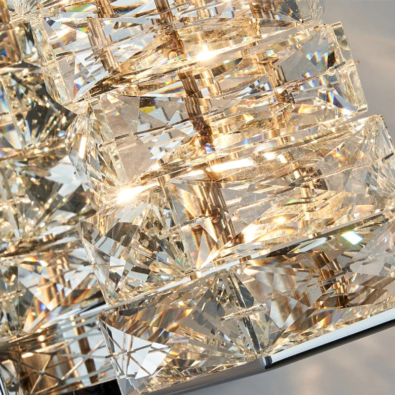 Luxury K9 Crystal Wall Lamp Sconce Modern LED Light Fixture For Bedside Living Room Aisle Background Hote Decor Lihghting Lustre