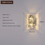 Luxury K9 Crystal Wall Lamp Sconce Modern LED Light Fixture For Bedside Living Room Aisle Background Hote Decor Lihghting Lustre