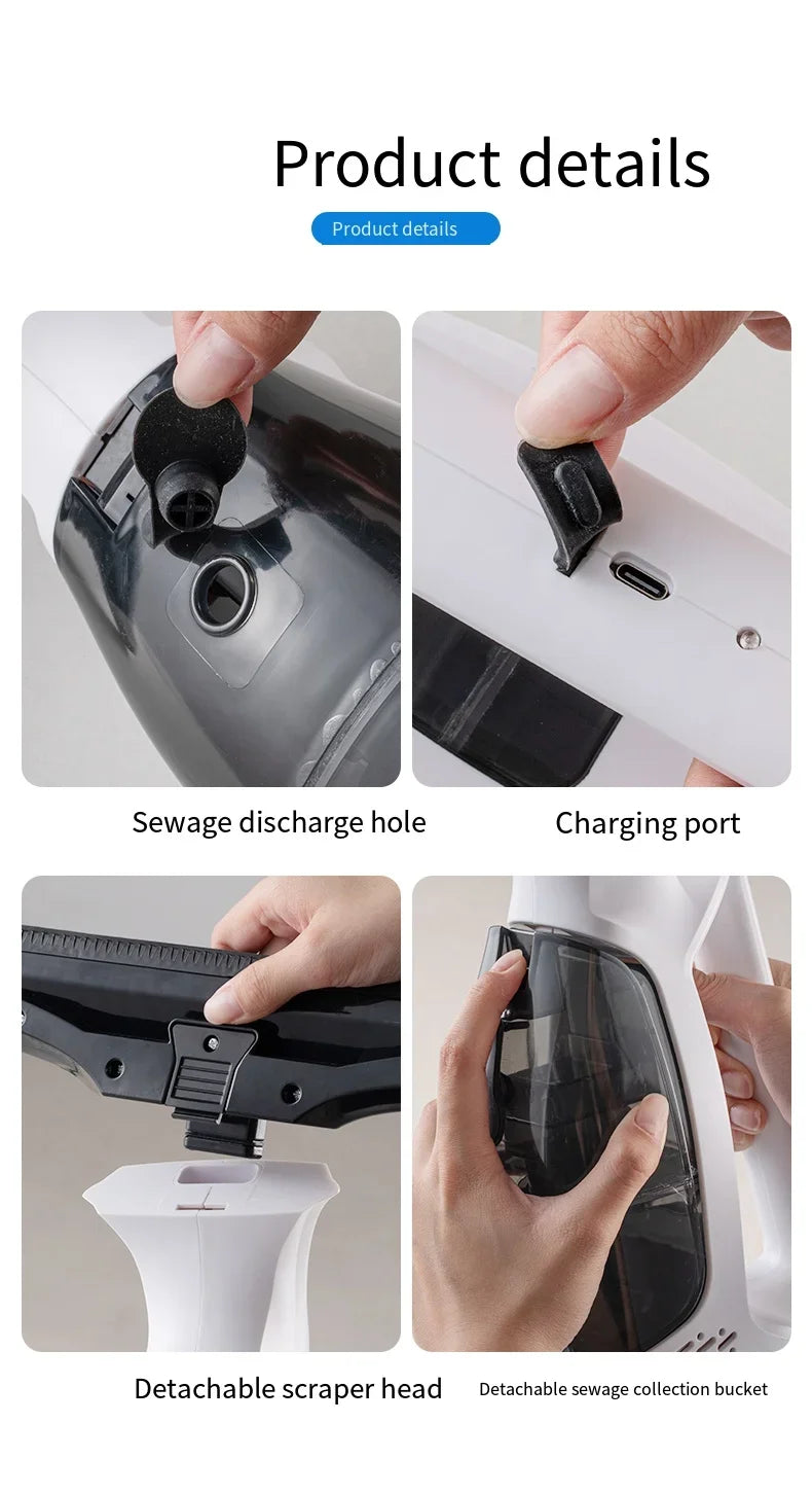 Cordless Electric Window Cleaner | Streak-Free Glass Cleaning Made Easy