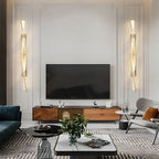 Luxury Italian Crystal Wall Sconce LED Light - Modern Gold Bedside Lamp for Living Room, Bedroom, Hallway Decor