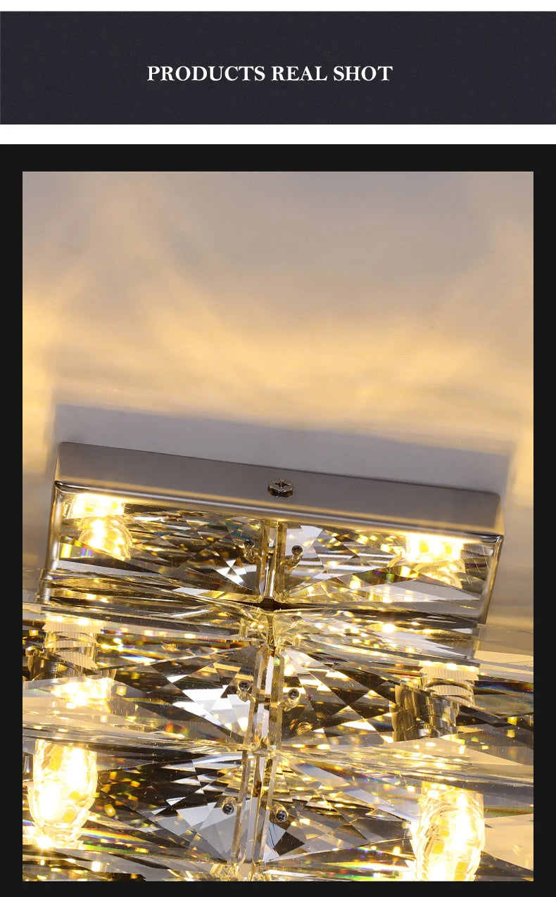 Luxury K9 Crystal Wall Lamp Sconce Modern LED Light Fixture For Bedside Living Room Aisle Background Hote Decor Lihghting Lustre