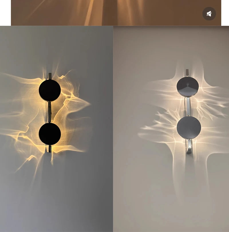 Modern Rotatable LED Wall Sconce – Stainless Steel Corrugated Design