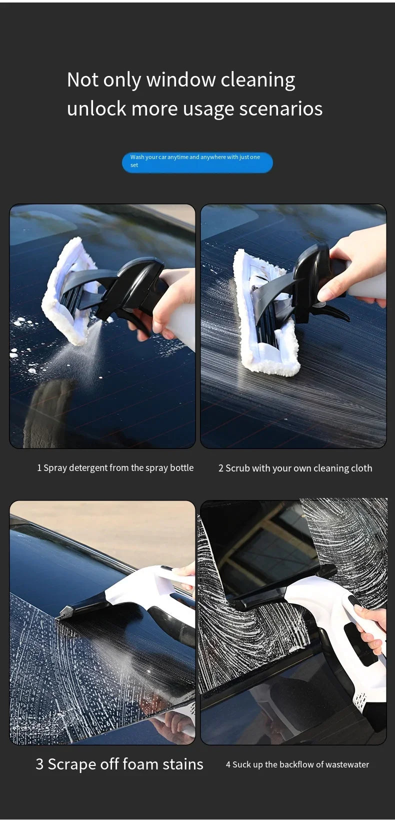 Cordless Electric Window Cleaner | Streak-Free Glass Cleaning Made Easy