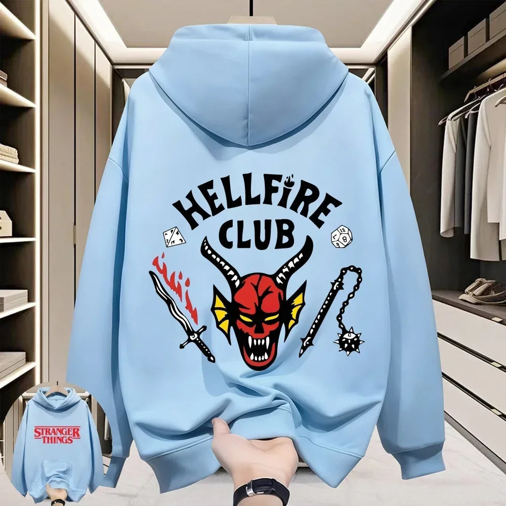 Stranger Things 2026 Hellfire Club Monster Sweatshirt - Matching Family & Couples Trendy Printed Hoodie - CasaMontevia