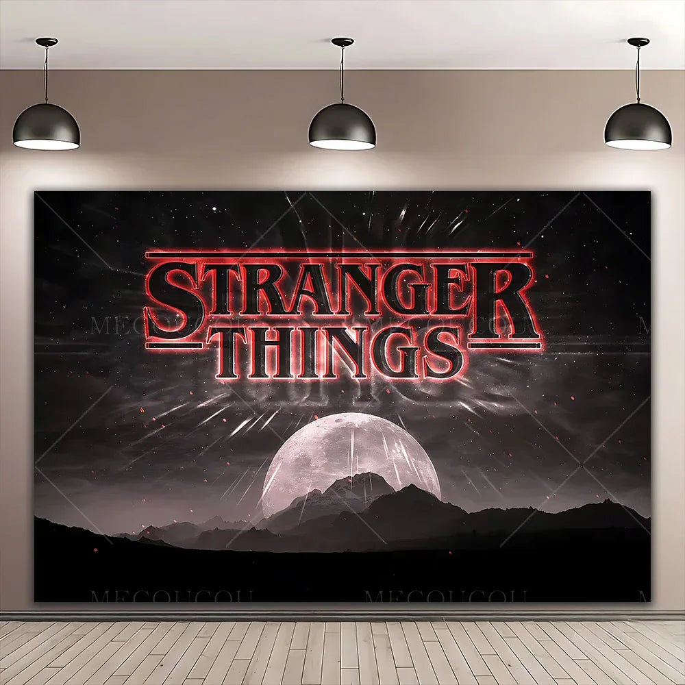 Stranger Things Theme Banner Background – Wall Decoration Poster for Children’s Birthday Party, Gift Arrangement & Photography Backdrop - CasaMontevia