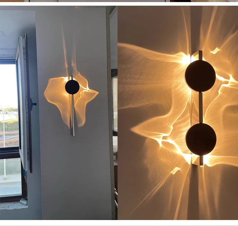 Modern Rotatable LED Wall Sconce – Stainless Steel Corrugated Design