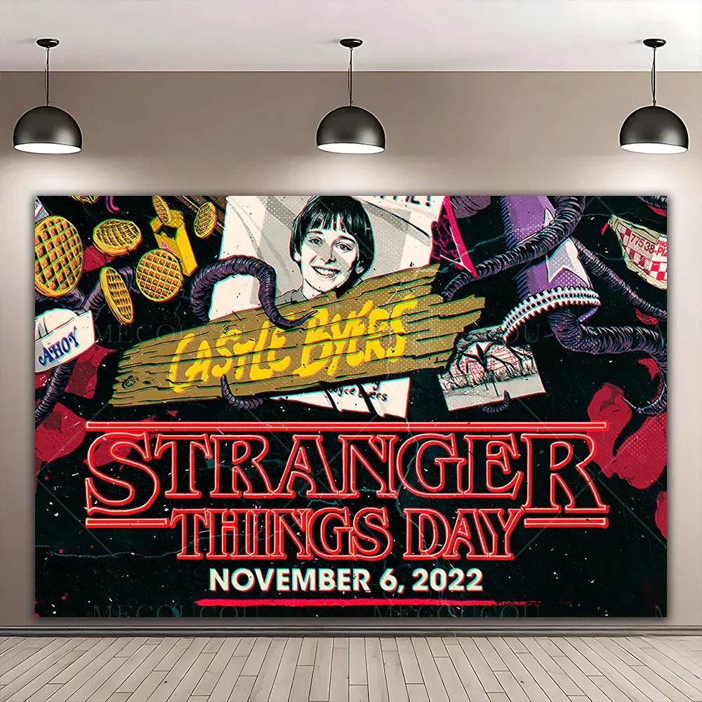 Stranger Things Theme Banner Background – Wall Decoration Poster for Children’s Birthday Party, Gift Arrangement & Photography Backdrop - CasaMontevia