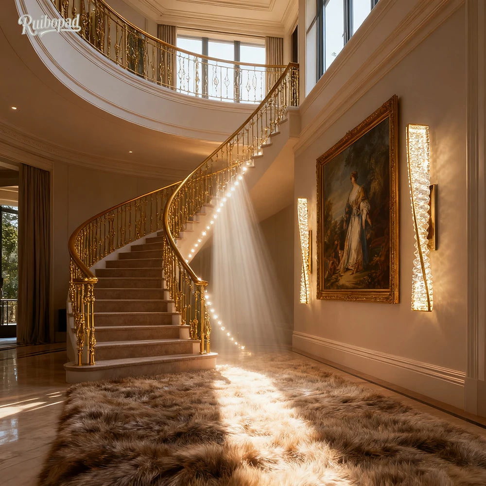 Luxury Italian Crystal Wall Sconce LED Light - Modern Gold Bedside Lamp for Living Room, Bedroom, Hallway Decor