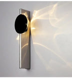 Modern Rotatable LED Wall Sconce – Stainless Steel Corrugated Design
