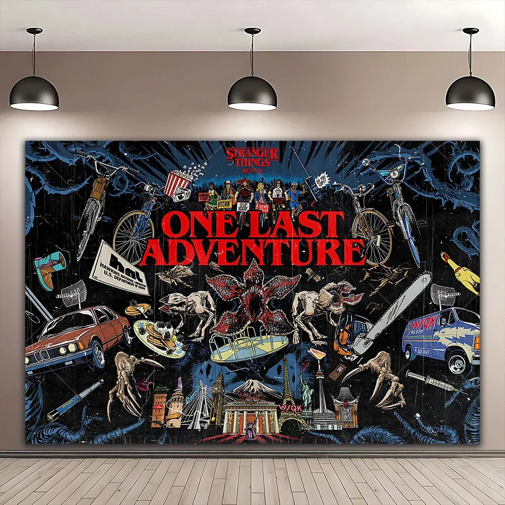 Stranger Things Theme Banner Background – Wall Decoration Poster for Children’s Birthday Party, Gift Arrangement & Photography Backdrop - CasaMontevia