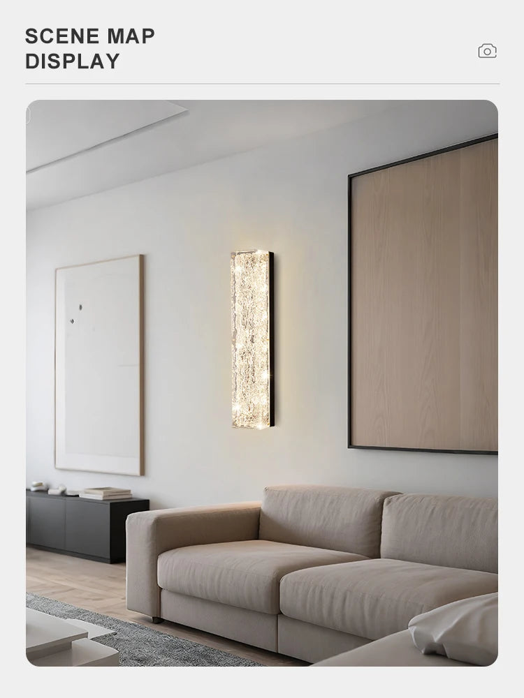 Italian Luxury Crystal Wall Lamp For Bedroom Living Room Hallway Glass Copper Gold Bedside LED Sconce Lighting Fixtures