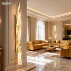 Luxury Italian Crystal Wall Sconce LED Light - Modern Gold Bedside Lamp for Living Room, Bedroom, Hallway Decor