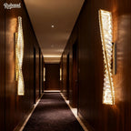 Luxury Italian Crystal Wall Sconce LED Light - Modern Gold Bedside Lamp for Living Room, Bedroom, Hallway Decor