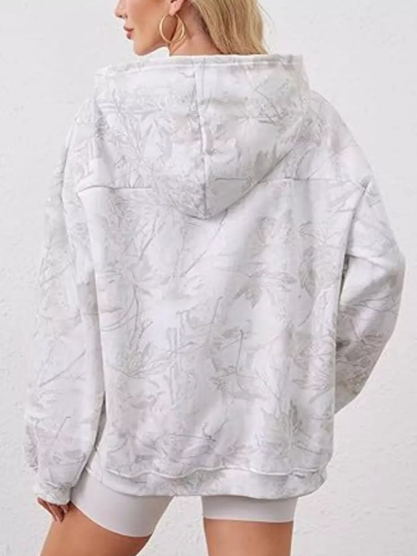 Full Size Kangaroo Pocket Long Sleeve Hoodie Plus Size - CasaMontevia