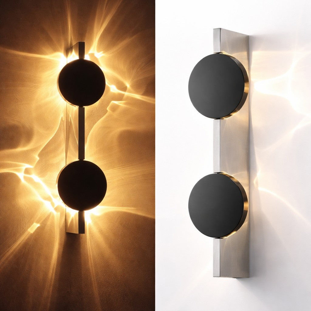 Modern Rotatable LED Wall Sconce – Stainless Steel Corrugated Design