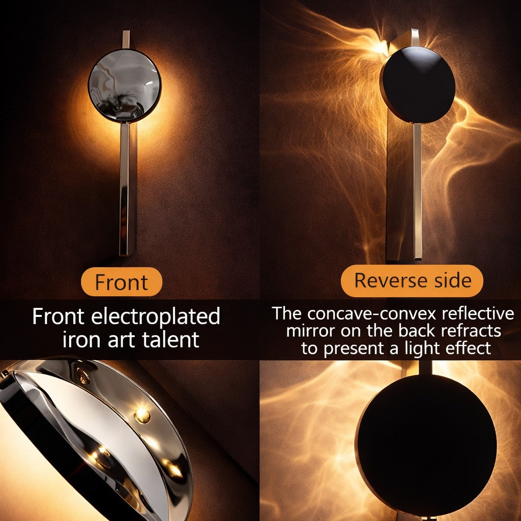 Modern Rotatable LED Wall Sconce – Stainless Steel Corrugated Design